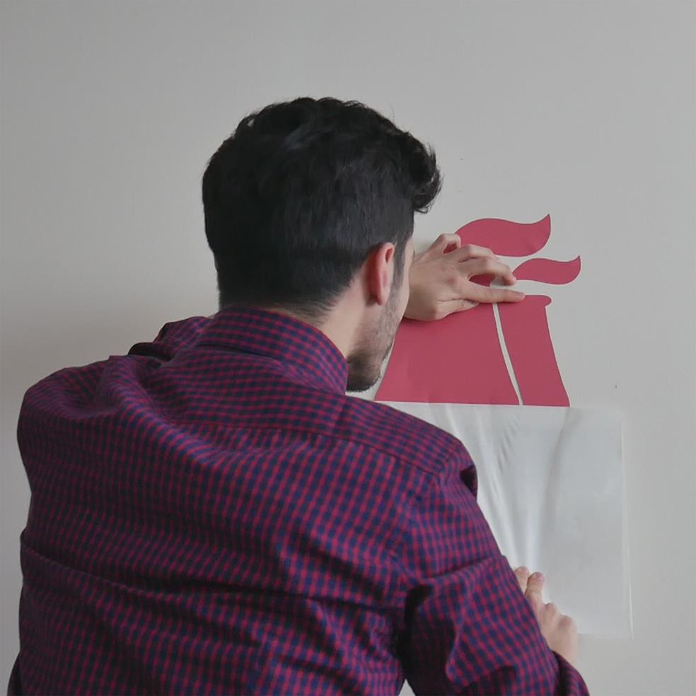 applicare stickers murali