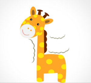 adesivo_murale_giraffa_nuvole