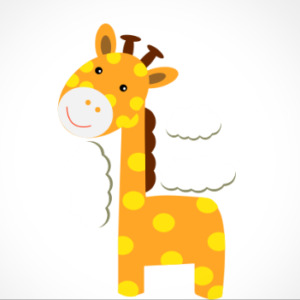 adesivo_murale_giraffa_nuvole
