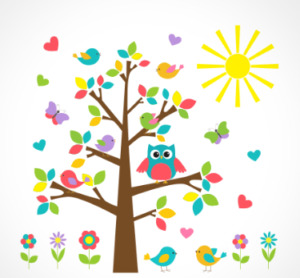 adesivo_murale_gufo_alberi
