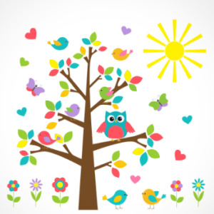 adesivo_murale_gufo_alberi