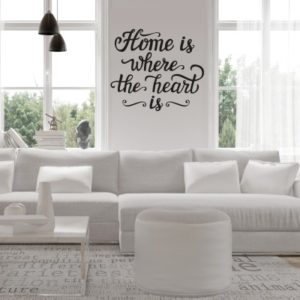 Adesivo Murale Home is where the heart is