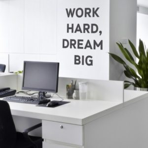 Adesivo Murale Work hard dream big