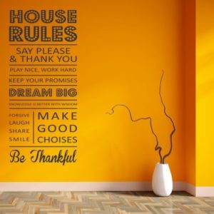 Adesivo Murale House Rules