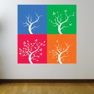 Adesivo Murale Albero Quattro Stagioni