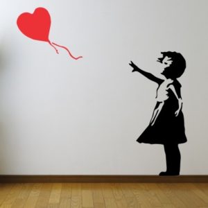 Adesivo Murale Bambina con Palloncino