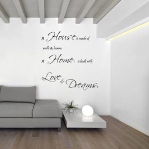 Adesivo Murale House Home Love Dreams