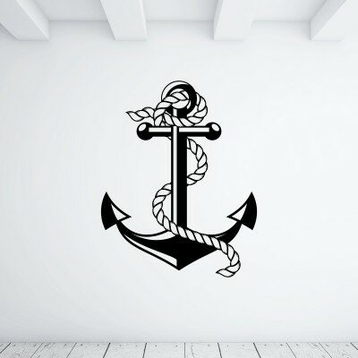 Adesivo Murale Ancora con corda