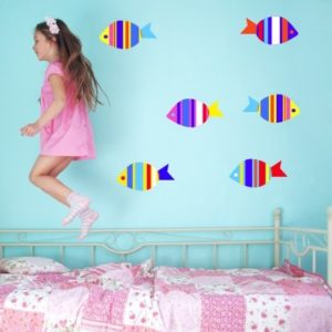 Adesivo Murale Pesciolini colorati