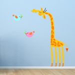 Adesivo Murale Giraffa e Uccellini