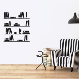 Adesivo Murale Mensole con Libri