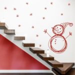 Adesivo Murale Pupazzo di Neve
