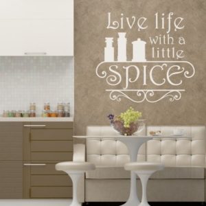 Adesivo Murale Live Life With a Little Spice