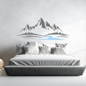 Adesivo Murale Montagne con Fiume