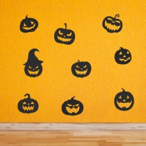 Adesivo Murale Zucche di Halloween