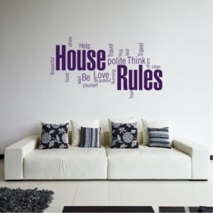 Adesivo Murale House Rules (4)