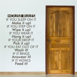 Adesivo Murale House Rules (5)