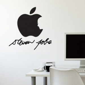 Adesivo Murale Apple Steve Jobs