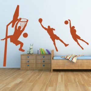 Adesivo Murale Basket Giocatori