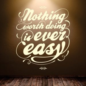 Adesivo Murale Nothing is Easy