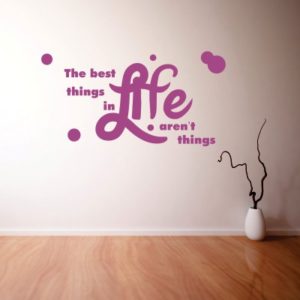 Adesivo Murale Things in Life