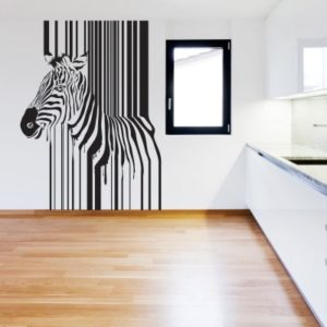Adesivo Murale Zebra Codice a Barre