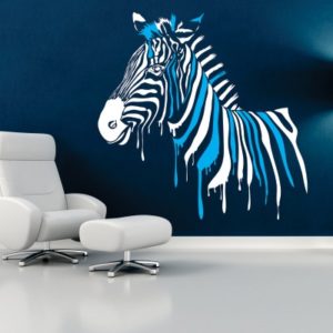 Adesivo Murale Zebra Dipinta
