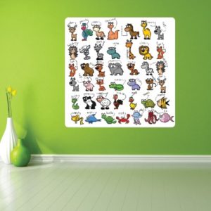 Adesivo Murale Animali e Nomi