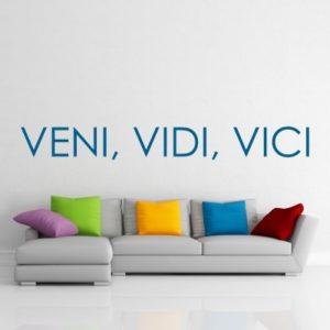 Adesivo Murale Veni Vidi Vici
