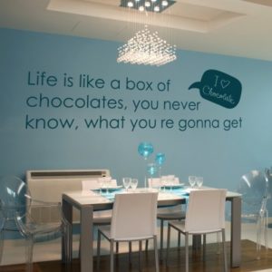 Adesivo Murale Life is Like a Box of Chocolates Forrest Gump