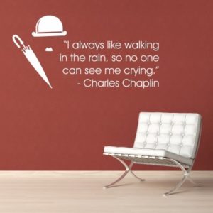 Adesivo Murale Charles Chaplin Crying