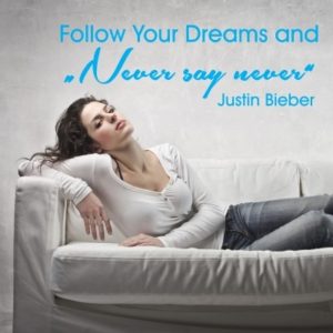 Adesivo Murale Justin Bieber Never Say Never