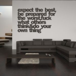Adesivo Murale Expect the Best Be Prepared for the Worst