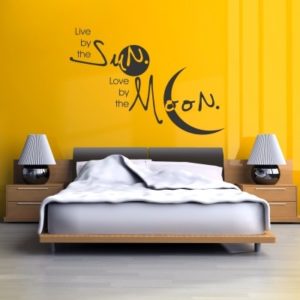 Adesivo Murale Live by the Sun Love by the Moon
