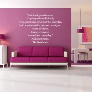 Adesivo Murale The Notebook Nicholas Sparks (2)