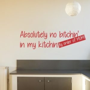 Adesivo Murale No Bitchin in my Kitchin (2)