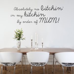 Adesivo Murale No Bitchin in My Kitchin