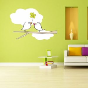 Adesivo Murale Uccellini in Amore