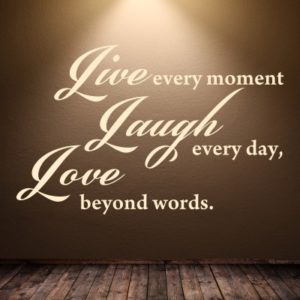 Adesivo Murale Live Laugh Love (2)
