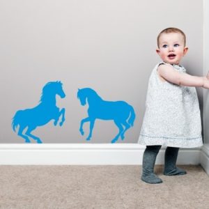 Adesivo Murale Due Cavalli