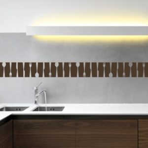 Adesivo Murale Cornice Posate