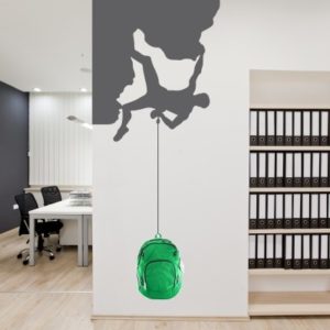 Adesivo Murale Scalatore con Zaino
