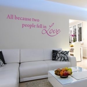 Adesivo Murale Two People Fell In Love (2)