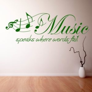 Adesivo Murale Music Speaks