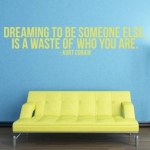 Adesivo Murale Dreaming to Be Someone Else Kurt Cobain