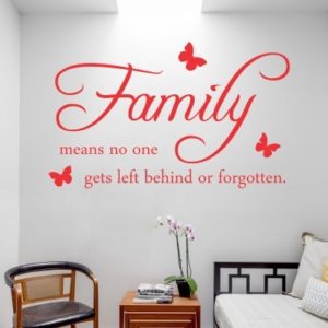 Adesivo Murale Family Means No One
