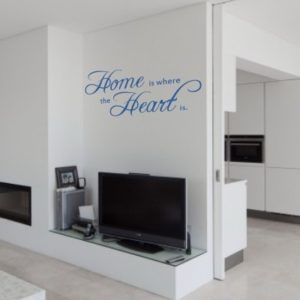 Adesivo Murale Home Is Where The Heart Is