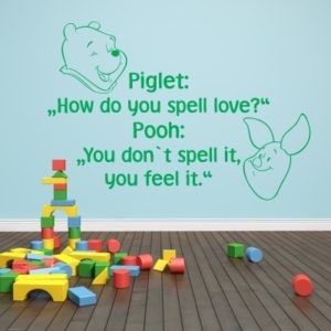 Adesivo Murale You Don't Spell Love Winnie the Pooh