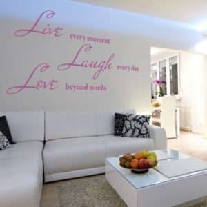 Adesivo Murale Live Laugh Love (3)