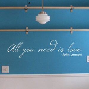 Adesivo Murale All You Need Is Love John Lennon